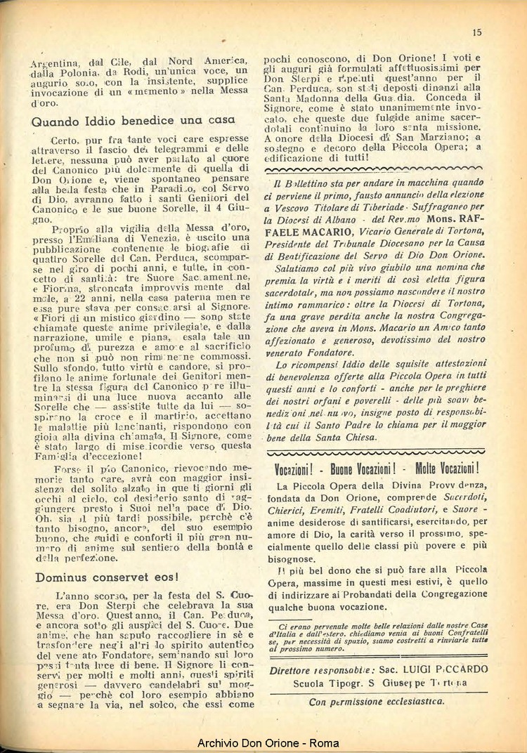 La piccola Opera della Divina Provvidenza, 43, 07, 01-07-1948, pagina 15