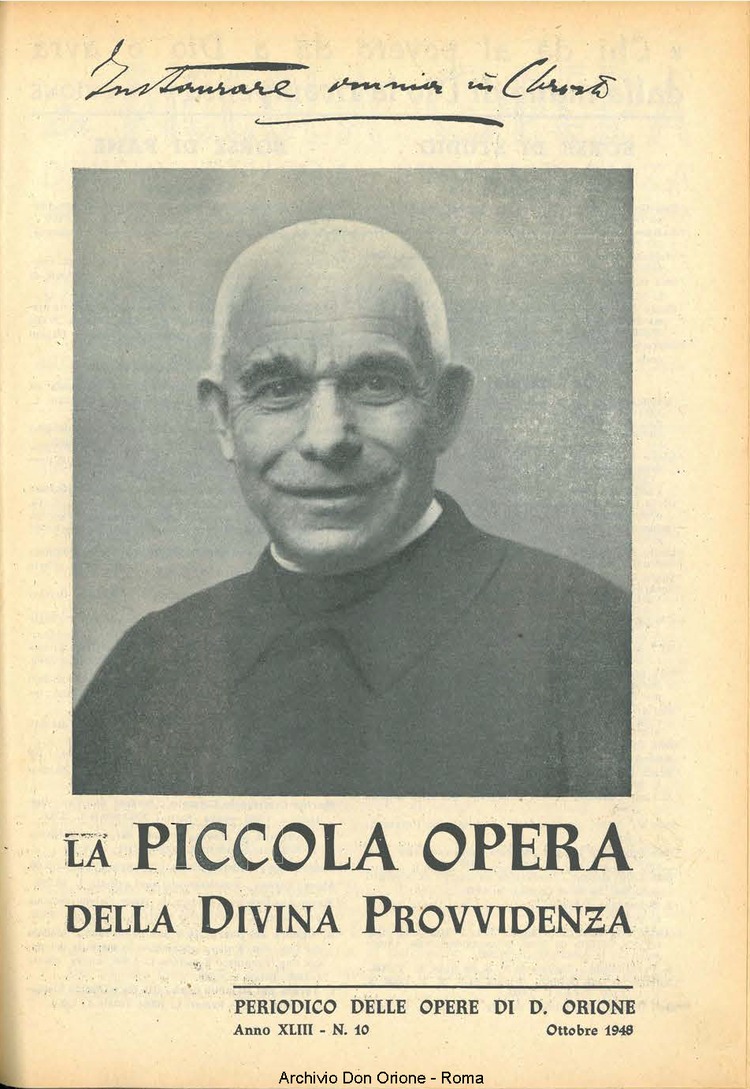 La piccola Opera della Divina Provvidenza, 43, 10, 01-10-1948, pagina 1