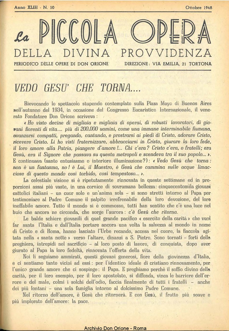 La piccola Opera della Divina Provvidenza, 43, 10, 01-10-1948, pagina 3