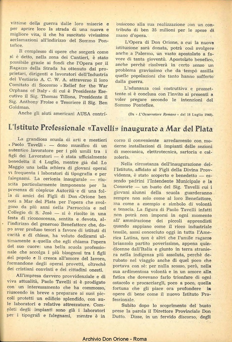 La piccola Opera della Divina Provvidenza, 43, 10, 01-10-1948, pagina 7