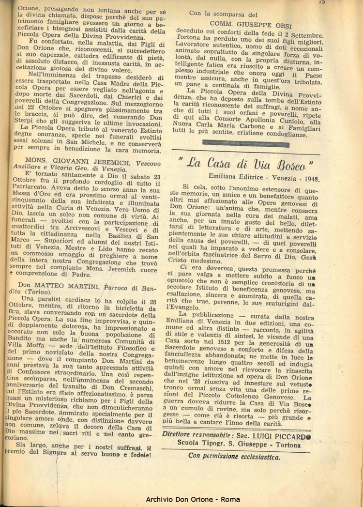 La piccola Opera della Divina Provvidenza, 43, 12, 01-12-1948, pagina 15