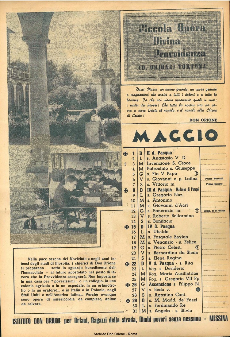 La piccola Opera della Divina Provvidenza, 43, 12, 01-12-1948 calendario, pagina 6