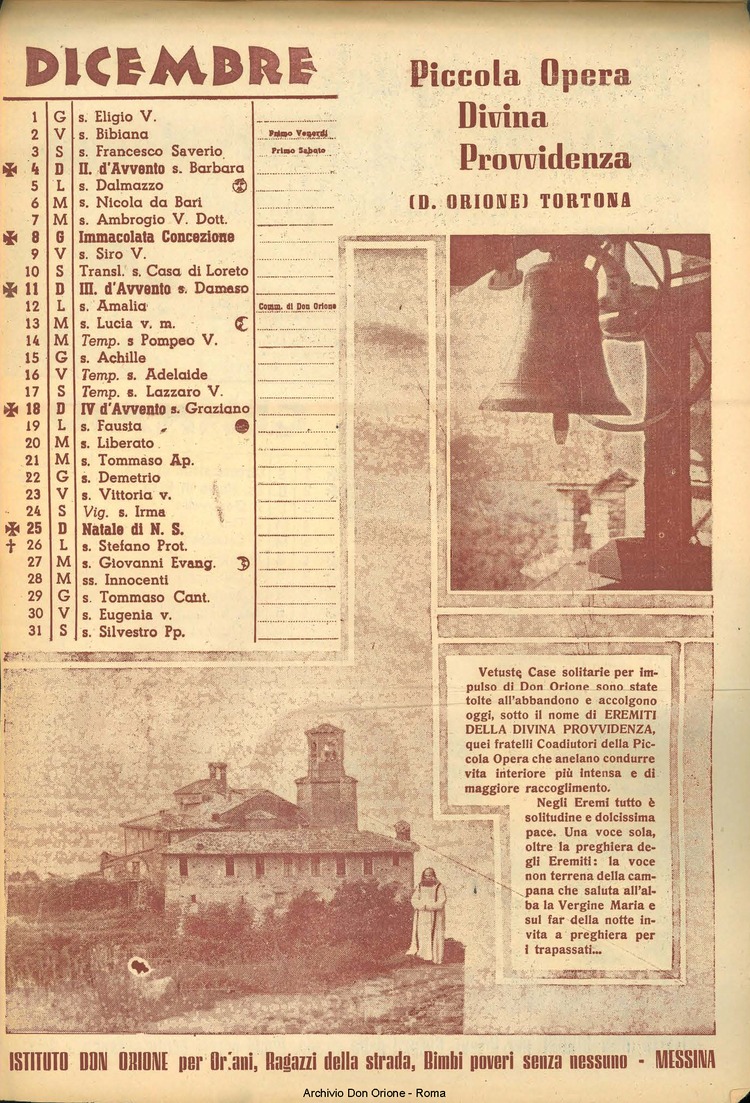 La piccola Opera della Divina Provvidenza, 43, 12, 01-12-1948 calendario, pagina 12