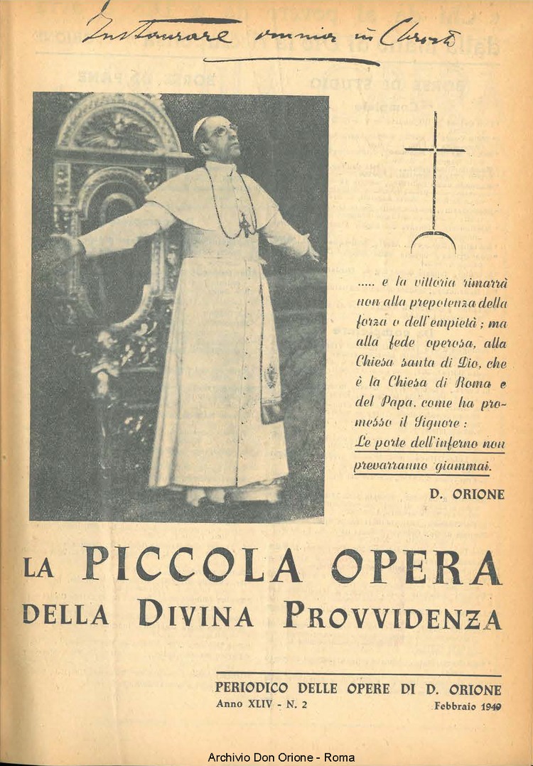 La piccola Opera della Divina Provvidenza, 44, 02, 01-02-1949, pagina 1
