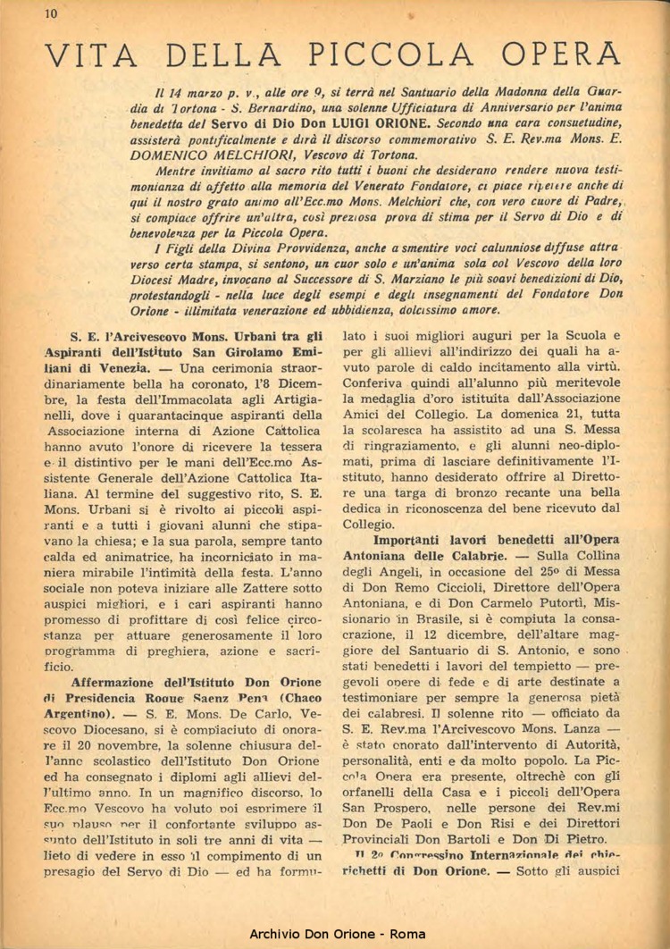La piccola Opera della Divina Provvidenza, 44, 03, 01-03-1949, pagina 10