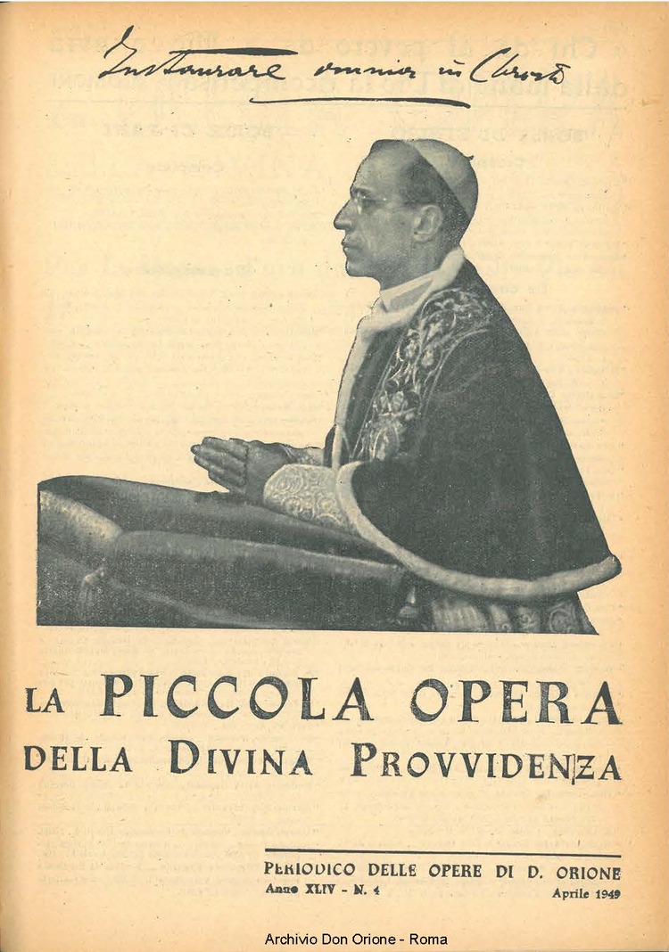 La piccola Opera della Divina Provvidenza, 44, 04, 01-04-1949, pagina 1