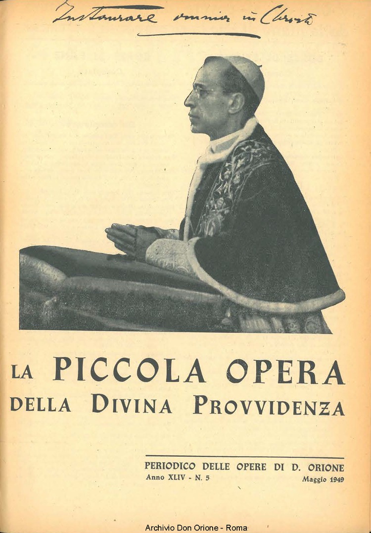 La piccola Opera della Divina Provvidenza, 44, 05, 01-05-1949, pagina 1