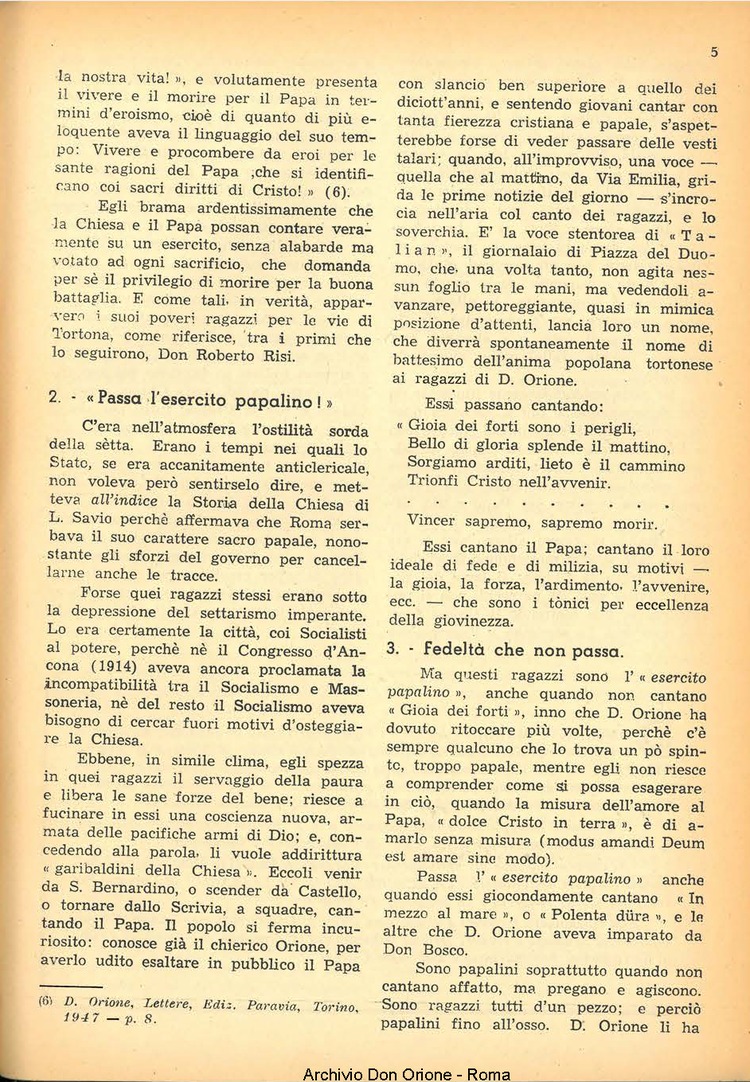 La piccola Opera della Divina Provvidenza, 44, 05, 01-05-1949, pagina 5