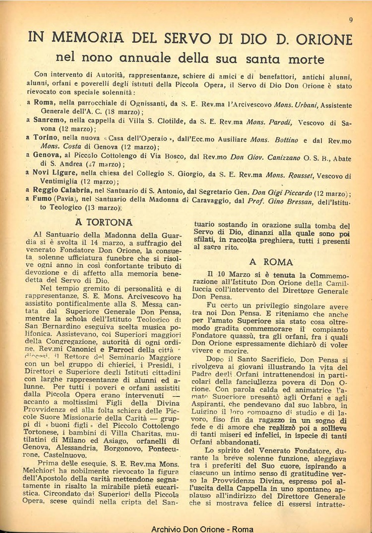 La piccola Opera della Divina Provvidenza, 44, 05, 01-05-1949, pagina 9