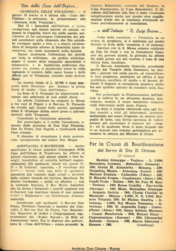 La piccola Opera della Divina Provvidenza, 44, 05, 01-05-1949, pagina 13