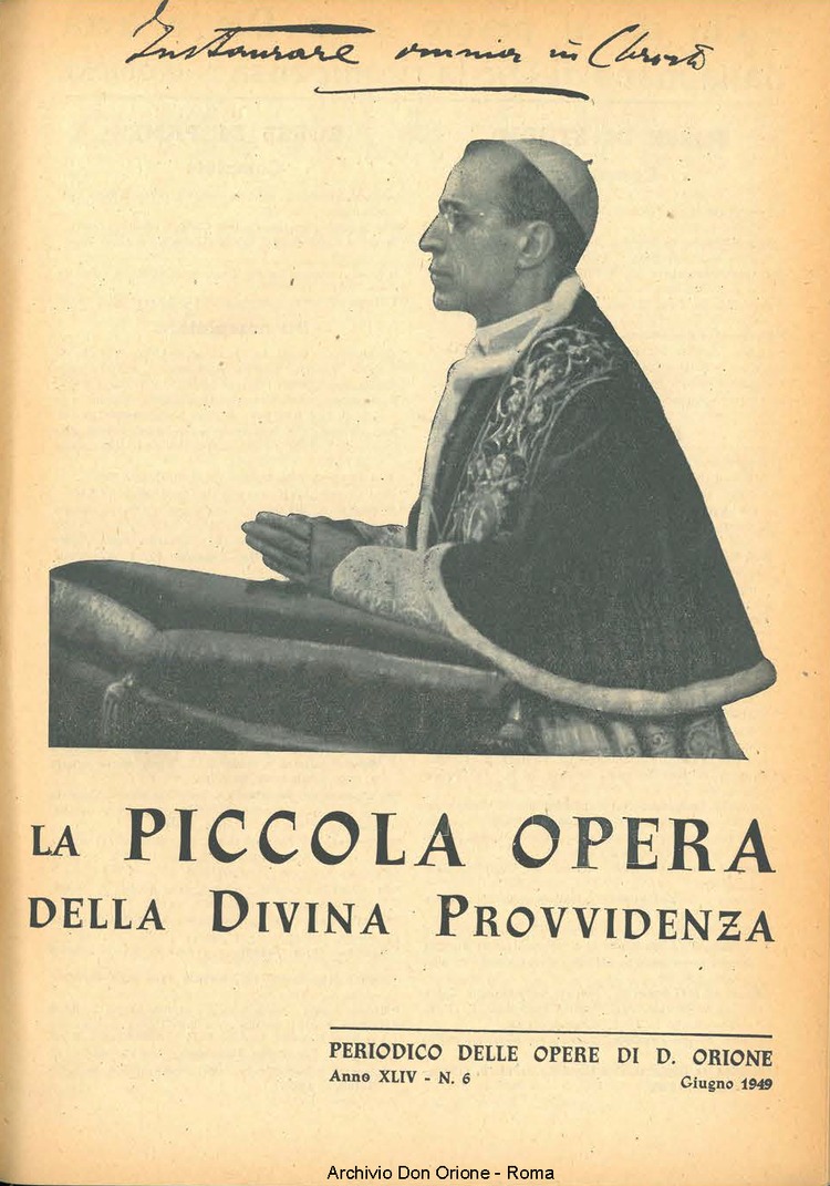 La piccola Opera della Divina Provvidenza, 44, 06, 01-06-1949, pagina 1