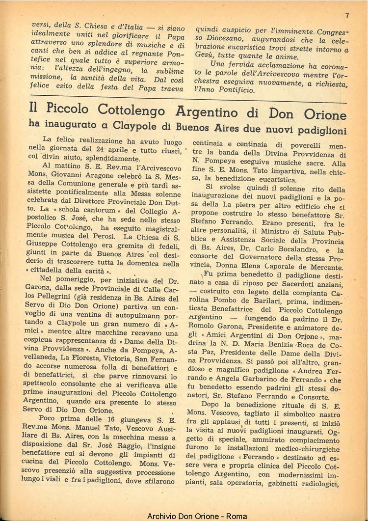 La piccola Opera della Divina Provvidenza, 44, 06, 01-06-1949, pagina 7
