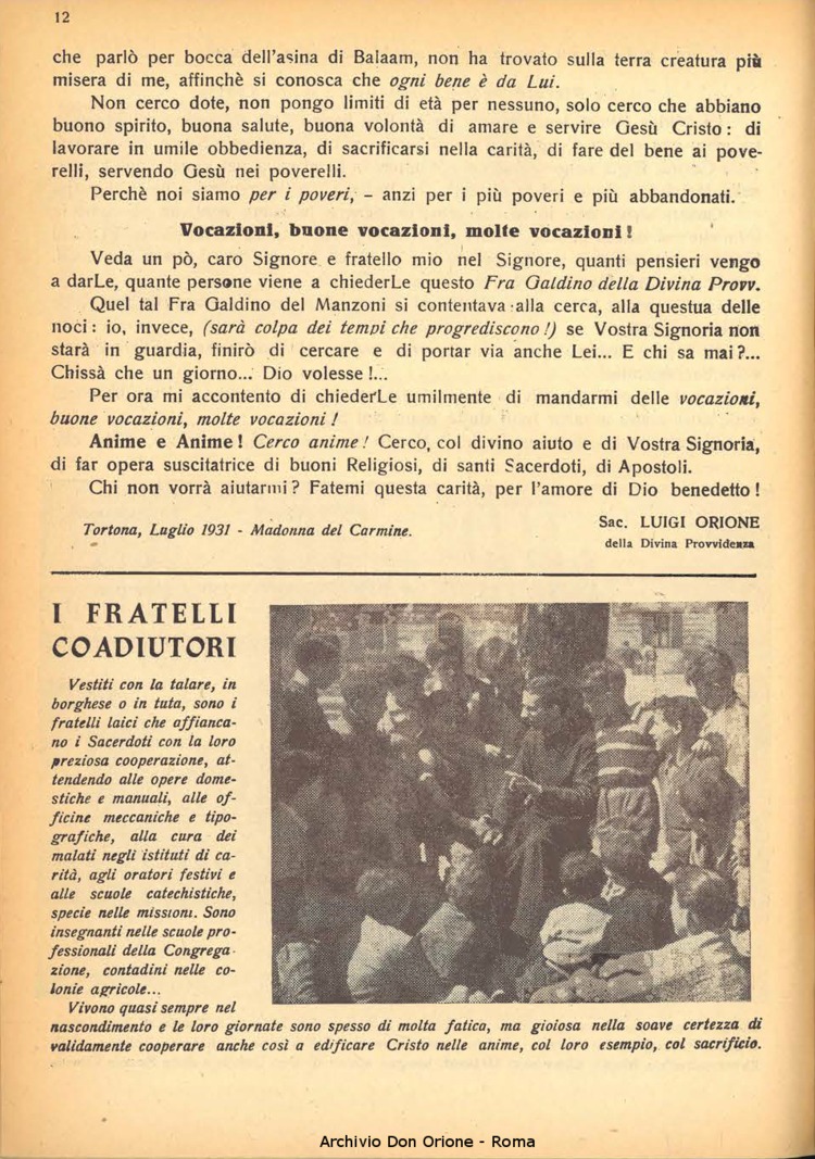 La piccola Opera della Divina Provvidenza, 44, 07, 01-07-1949, pagina 12