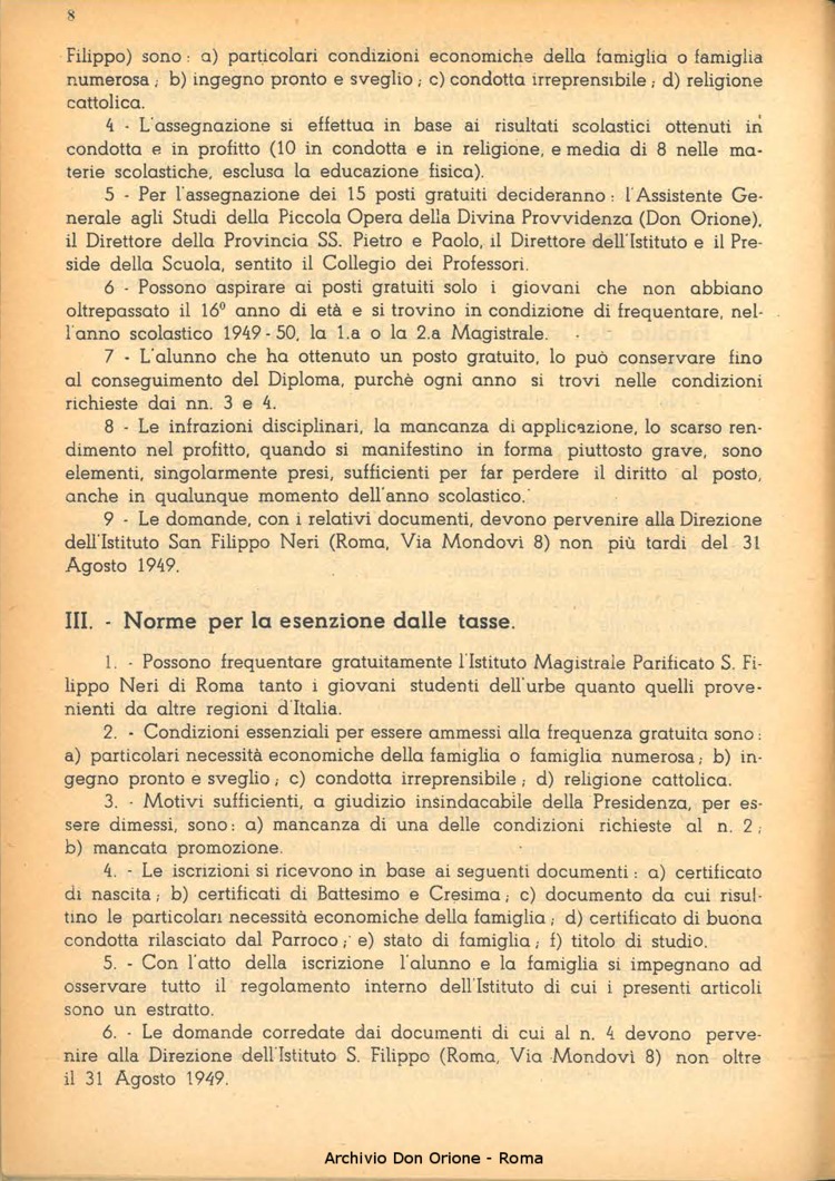 La piccola Opera della Divina Provvidenza, 44, 08, 01-08-1949, pagina 8