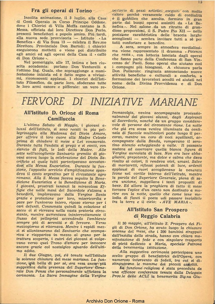 La piccola Opera della Divina Provvidenza, 44, 08, 01-08-1949, pagina 13