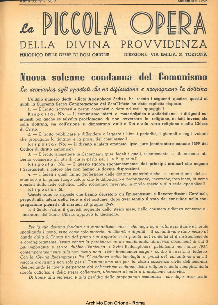 La piccola Opera della Divina Provvidenza, 44, 09, 01-09-1949, pagina 3