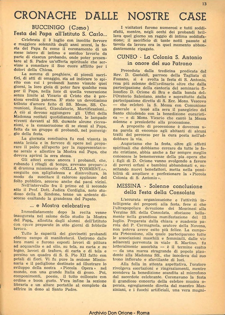La piccola Opera della Divina Provvidenza, 44, 09, 01-09-1949, pagina 13