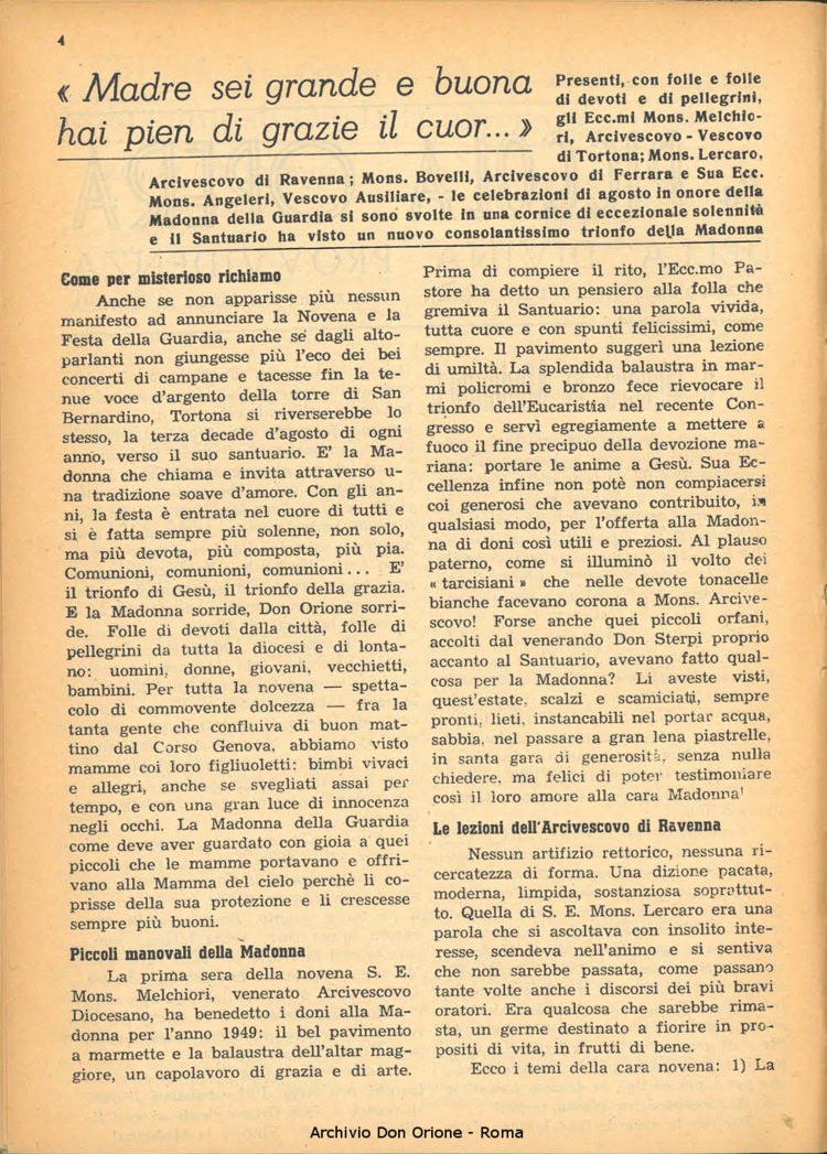 La piccola Opera della Divina Provvidenza, 44, 10, 01-10-1949, pagina 4