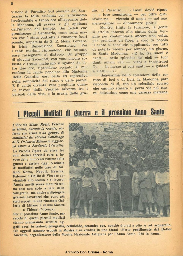 La piccola Opera della Divina Provvidenza, 44, 10, 01-10-1949, pagina 8