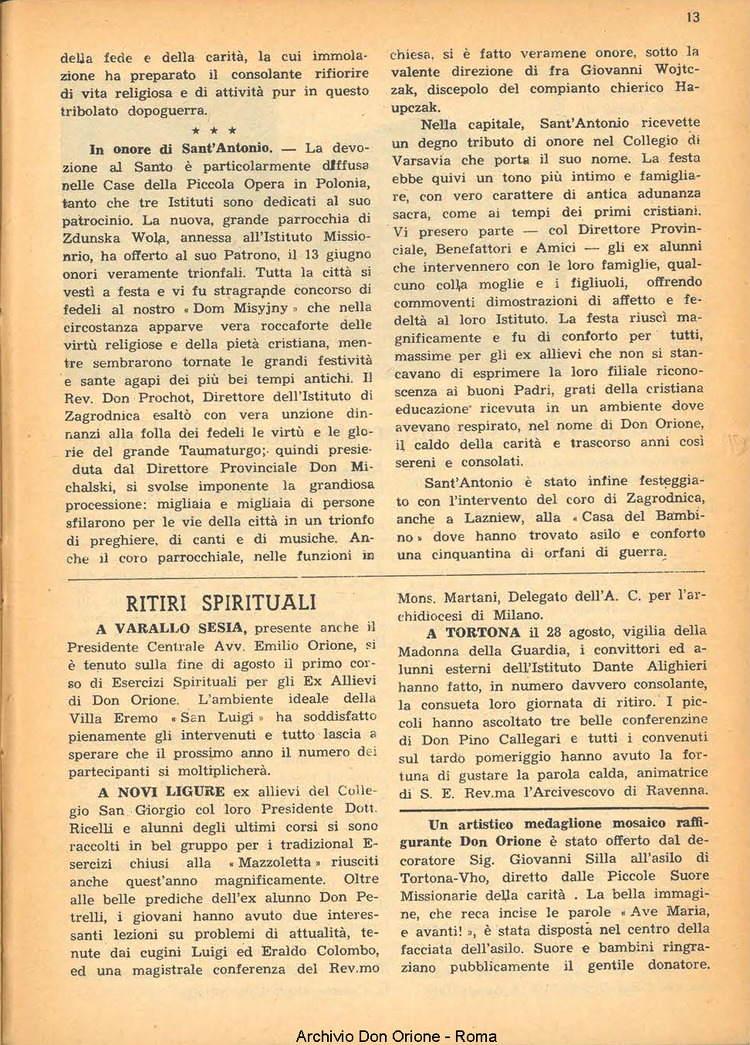 La piccola Opera della Divina Provvidenza, 44, 10, 01-10-1949, pagina 13