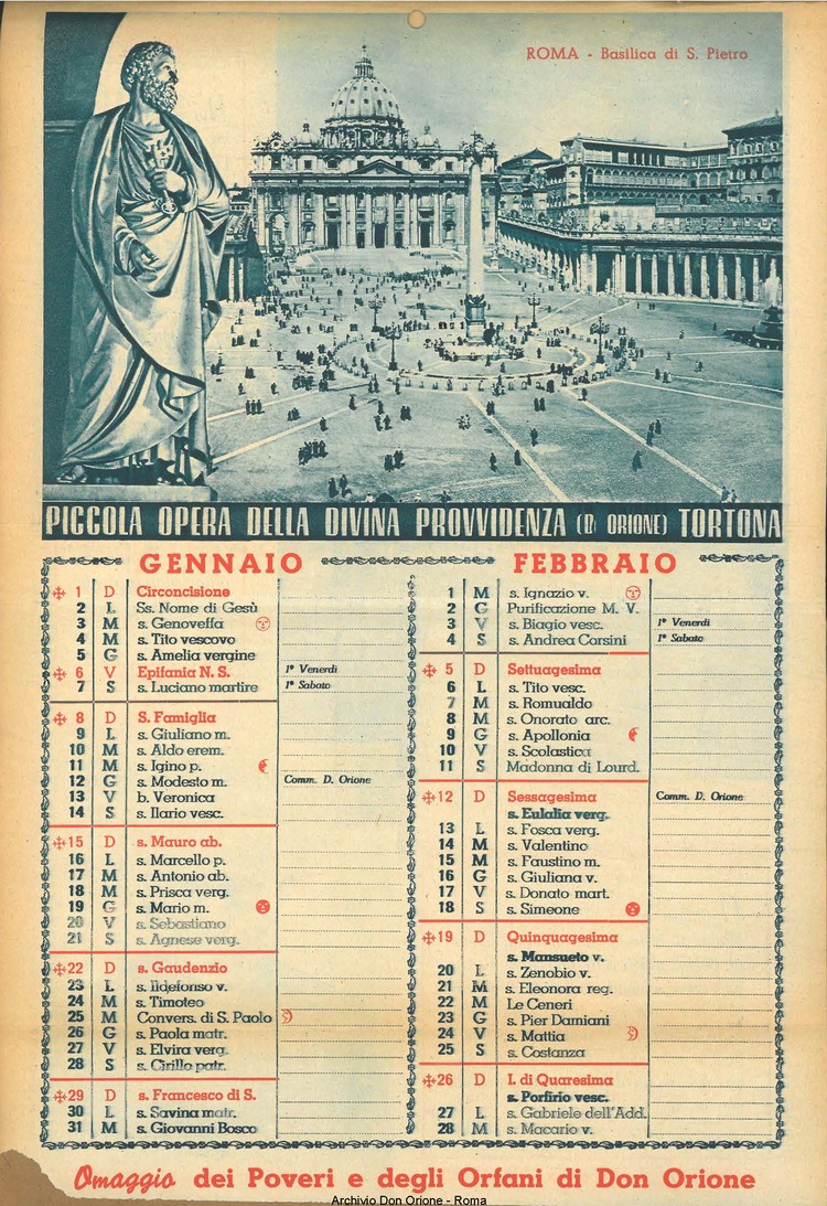 La piccola Opera della Divina Provvidenza, 44, 12, 01-12-1949 calendario, pagina 3