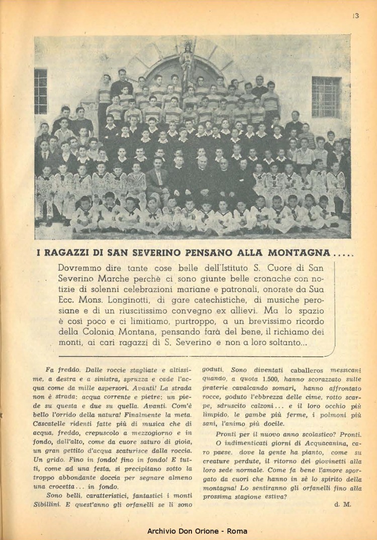 La piccola Opera della Divina Provvidenza, 45, 01, 01-01-1950, pagina 13