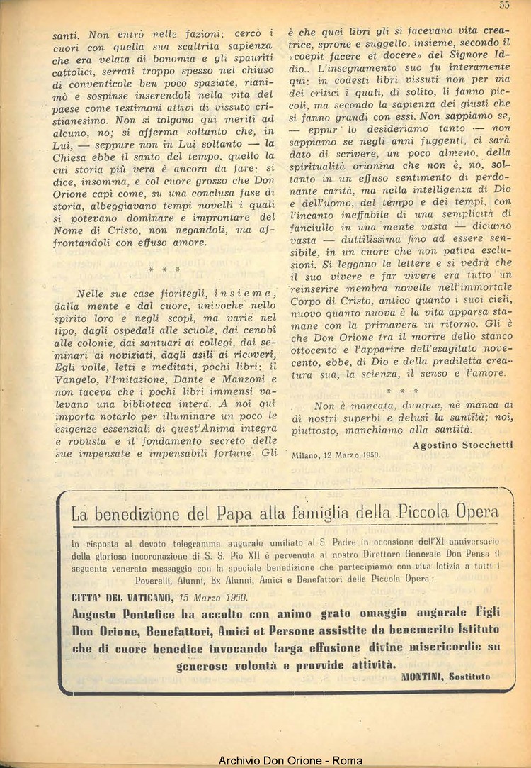 La piccola Opera della Divina Provvidenza, 45, 04, 01-04-1950, pagina 7