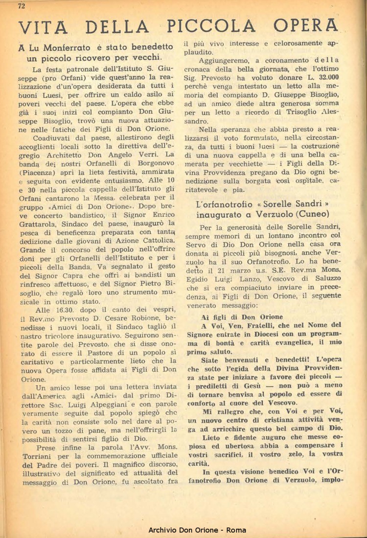 La piccola Opera della Divina Provvidenza, 45, 05, 01-05-1950, pagina 8