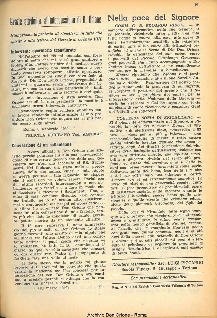 La piccola Opera della Divina Provvidenza, 45, 05, 01-05-1950, pagina 15