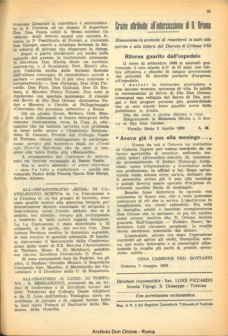 La piccola Opera della Divina Provvidenza, 45, 06, 01-06-1950, pagina 15