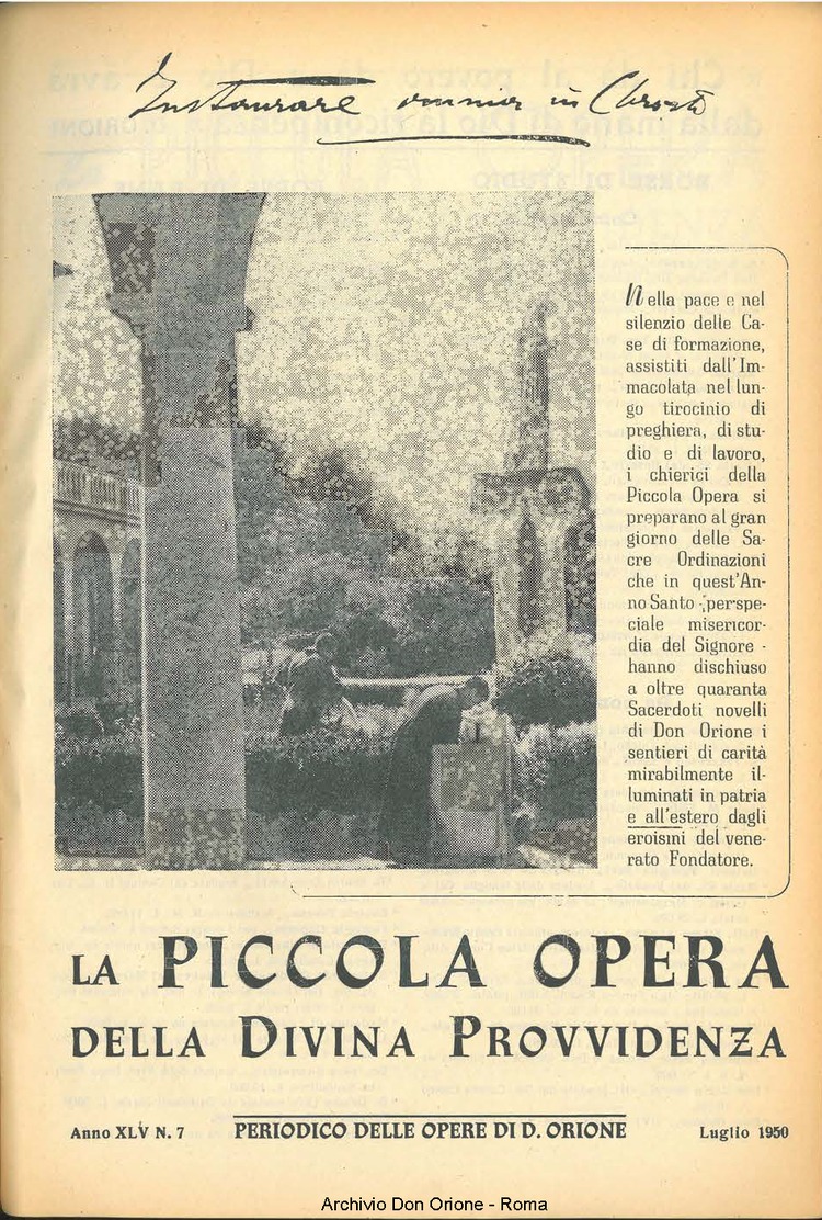 La piccola Opera della Divina Provvidenza, 45, 07, 01-07-1950, pagina 1