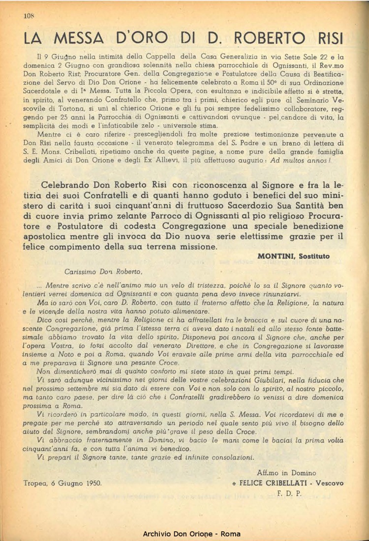 La piccola Opera della Divina Provvidenza, 45, 07, 01-07-1950, pagina 12