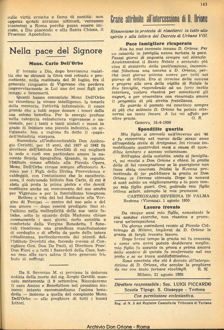 La piccola Opera della Divina Provvidenza, 45, 10, 01-10-1950, pagina 15