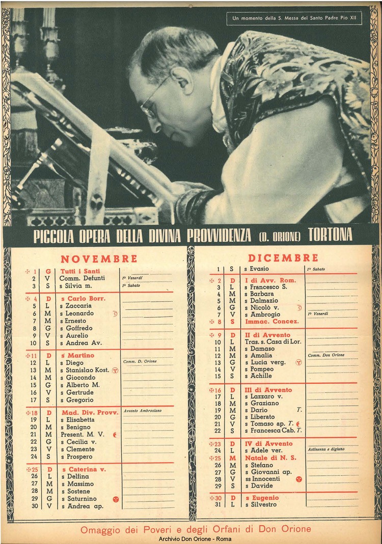 La piccola Opera della Divina Provvidenza, 45, 11, 01-11-1950 calendario, pagina 8