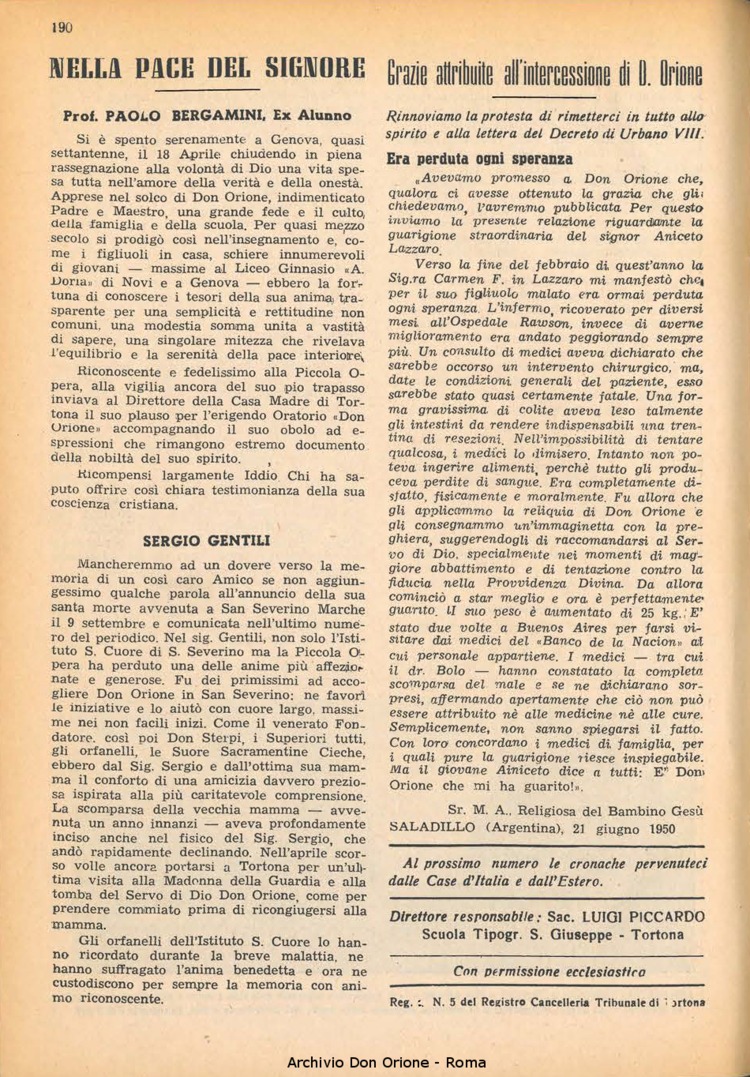 La piccola Opera della Divina Provvidenza, 45, 12, 01-12-1950, pagina 14