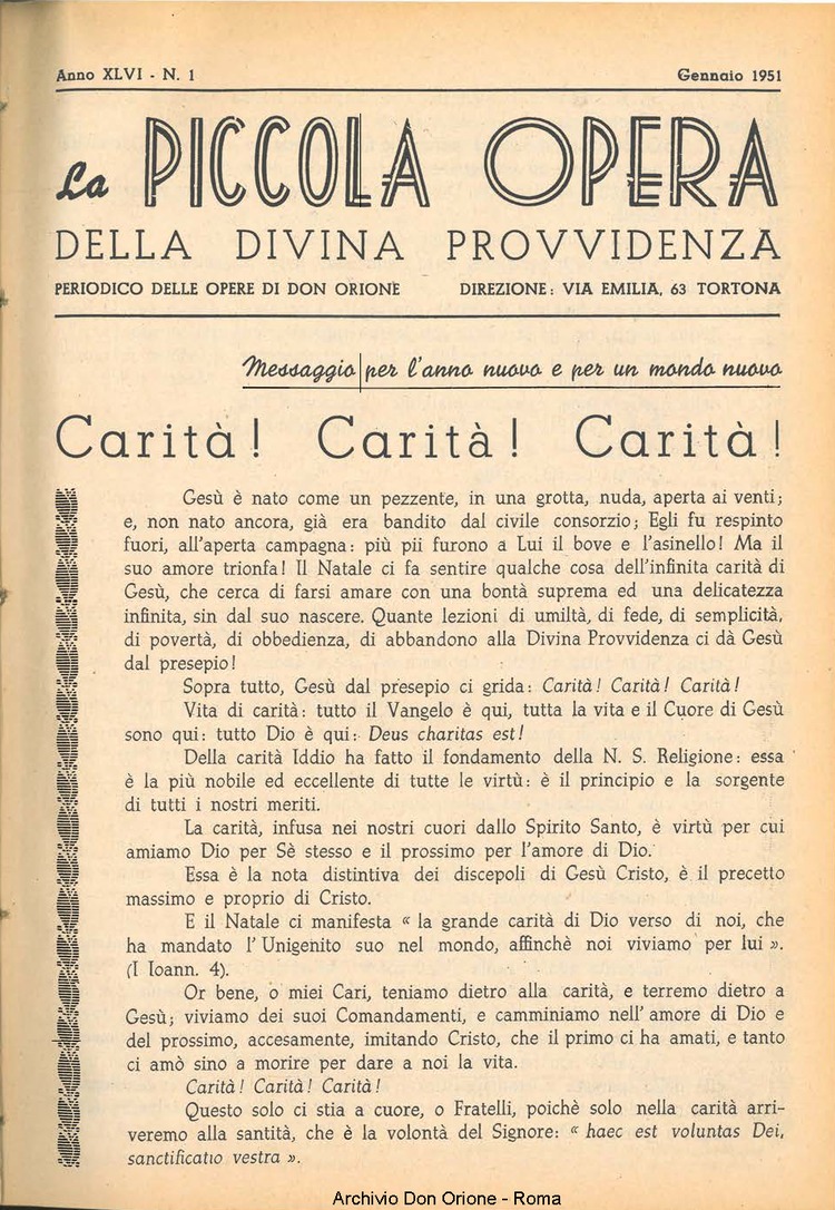 La piccola Opera della Divina Provvidenza, 46, 01, 01-01-1951, pagina 3