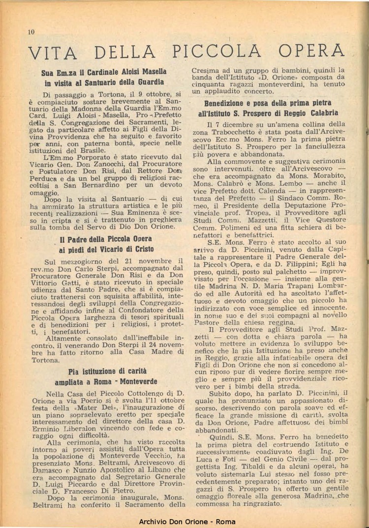 La piccola Opera della Divina Provvidenza, 46, 01, 01-01-1951, pagina 12