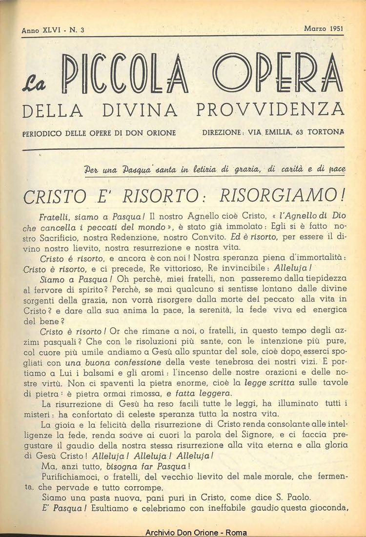 La piccola Opera della Divina Provvidenza, 46, 03, 01-03-1951, pagina 3