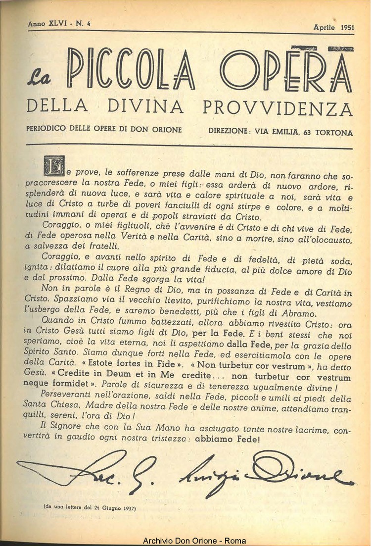 La piccola Opera della Divina Provvidenza, 46, 04, 01-04-1951, pagina 3