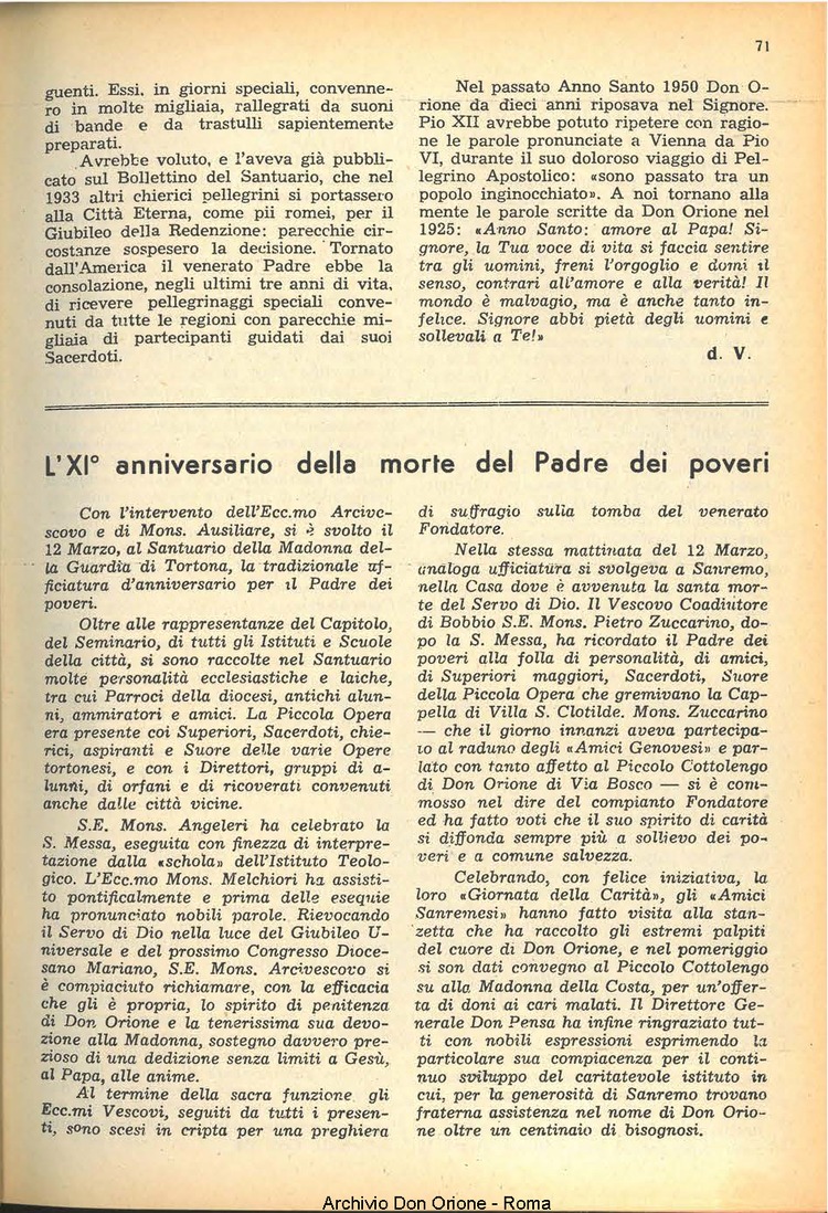 La piccola Opera della Divina Provvidenza, 46, 04, 01-04-1951, pagina 7