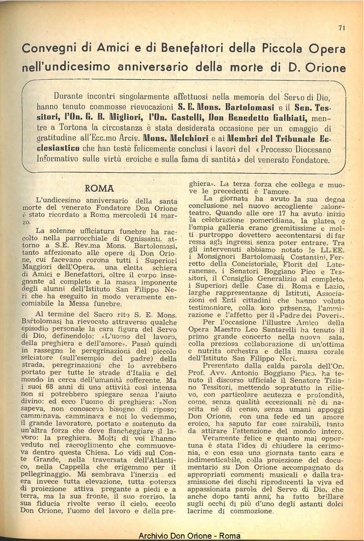 La piccola Opera della Divina Provvidenza, 46, 05, 01-05-1951, pagina 7