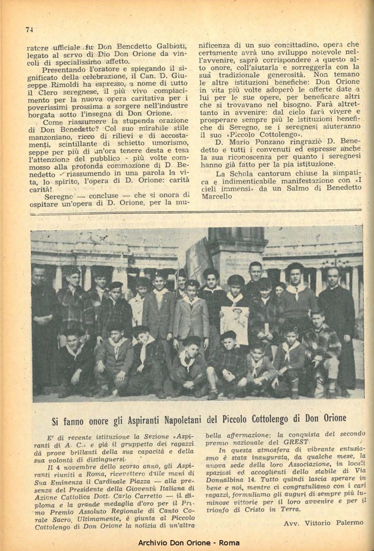 La piccola Opera della Divina Provvidenza, 46, 05, 01-05-1951, pagina 10
