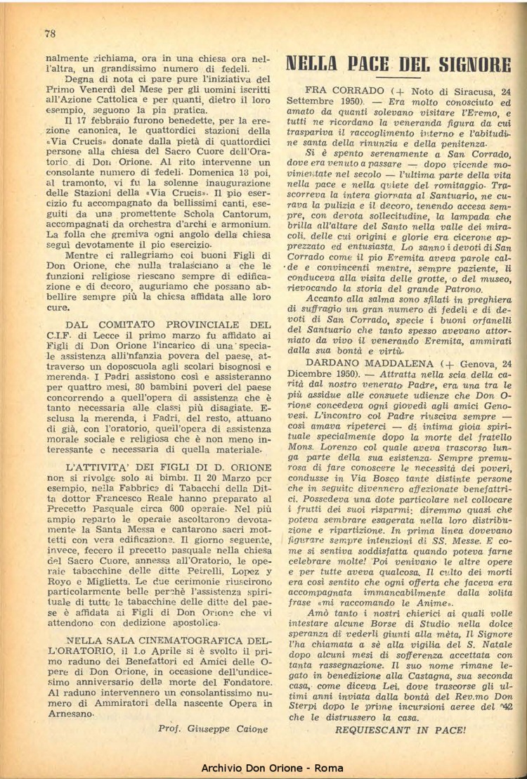 La piccola Opera della Divina Provvidenza, 46, 05, 01-05-1951, pagina 14