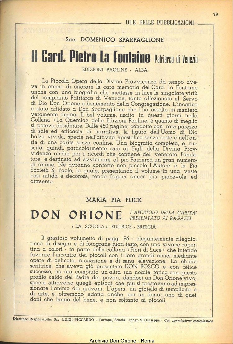 La piccola Opera della Divina Provvidenza, 46, 05, 01-05-1951, pagina 15