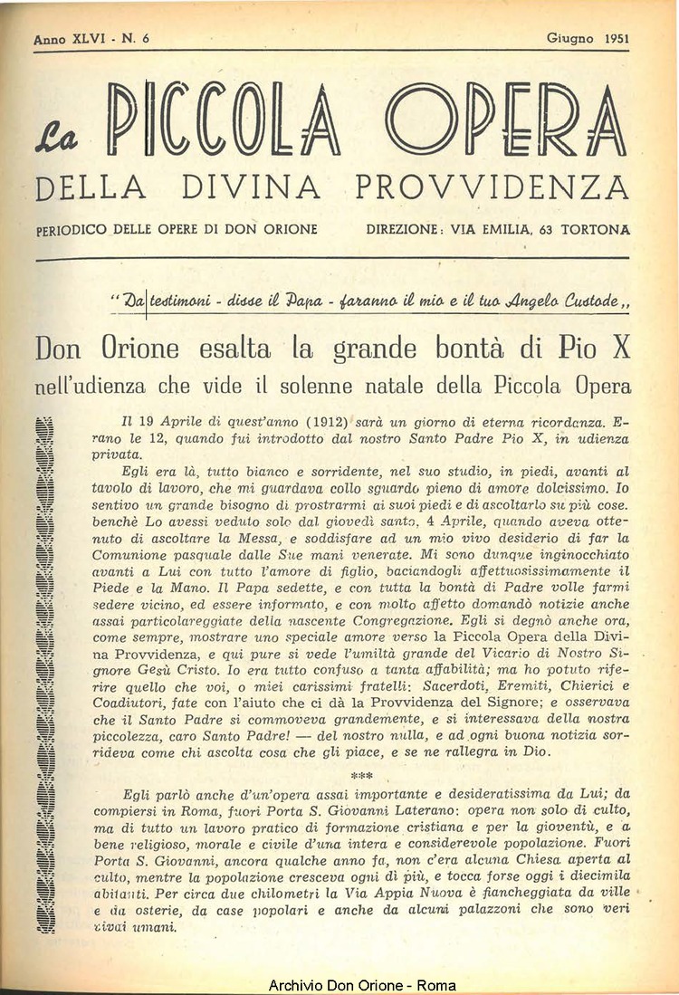La piccola Opera della Divina Provvidenza, 46, 06, 01-06-1951, pagina 3