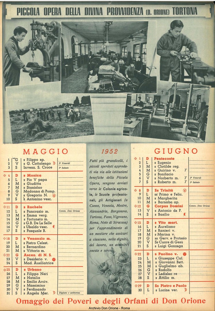 La piccola Opera della Divina Provvidenza, 46, 11, 01-10-1951 calendario, pagina 5