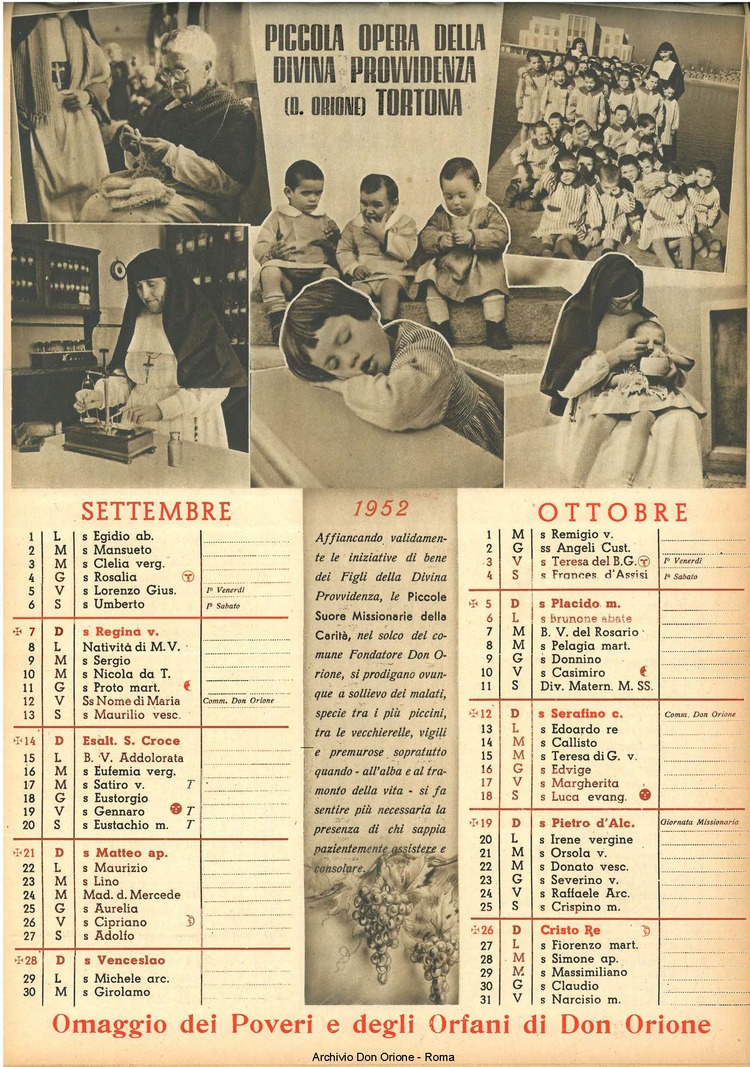 La piccola Opera della Divina Provvidenza, 46, 11, 01-10-1951 calendario, pagina 7