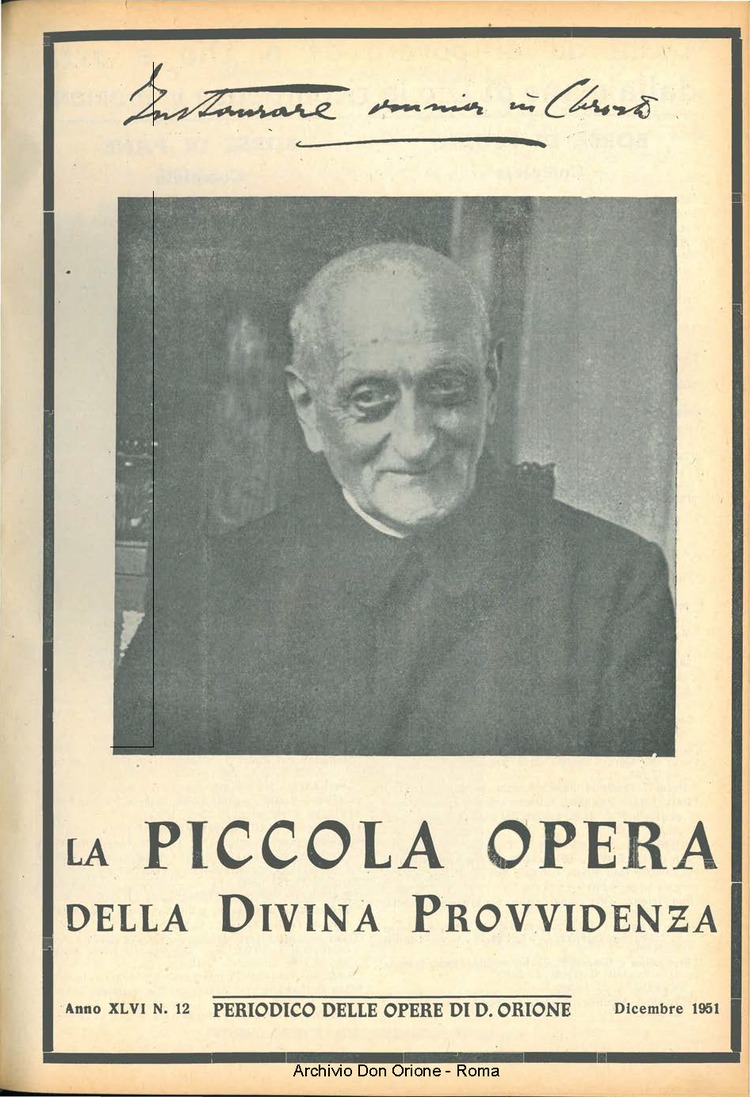 La piccola Opera della Divina Provvidenza, 46, 12, 01-12-1951, pagina 1