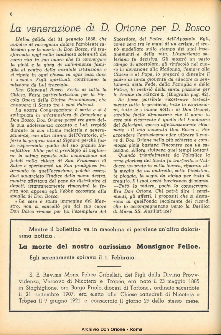 La piccola Opera della Divina Provvidenza, 47, 01_02, 01-02-1952, pagina 6