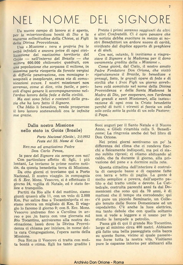 La piccola Opera della Divina Provvidenza, 47, 01_02, 01-02-1952, pagina 7